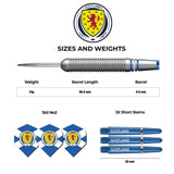Scotland Football Darts - Steel Tip Brass - Official Licensed - Logo - 22g