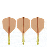 Caliburn SUP Flights - Moulded Shaft and Flight -  Standard No6 - Waves - Yellow & Orange