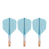 Caliburn SUP Flights - Moulded Shaft and Flight -  Standard No6 - Crack - Orange & Blue