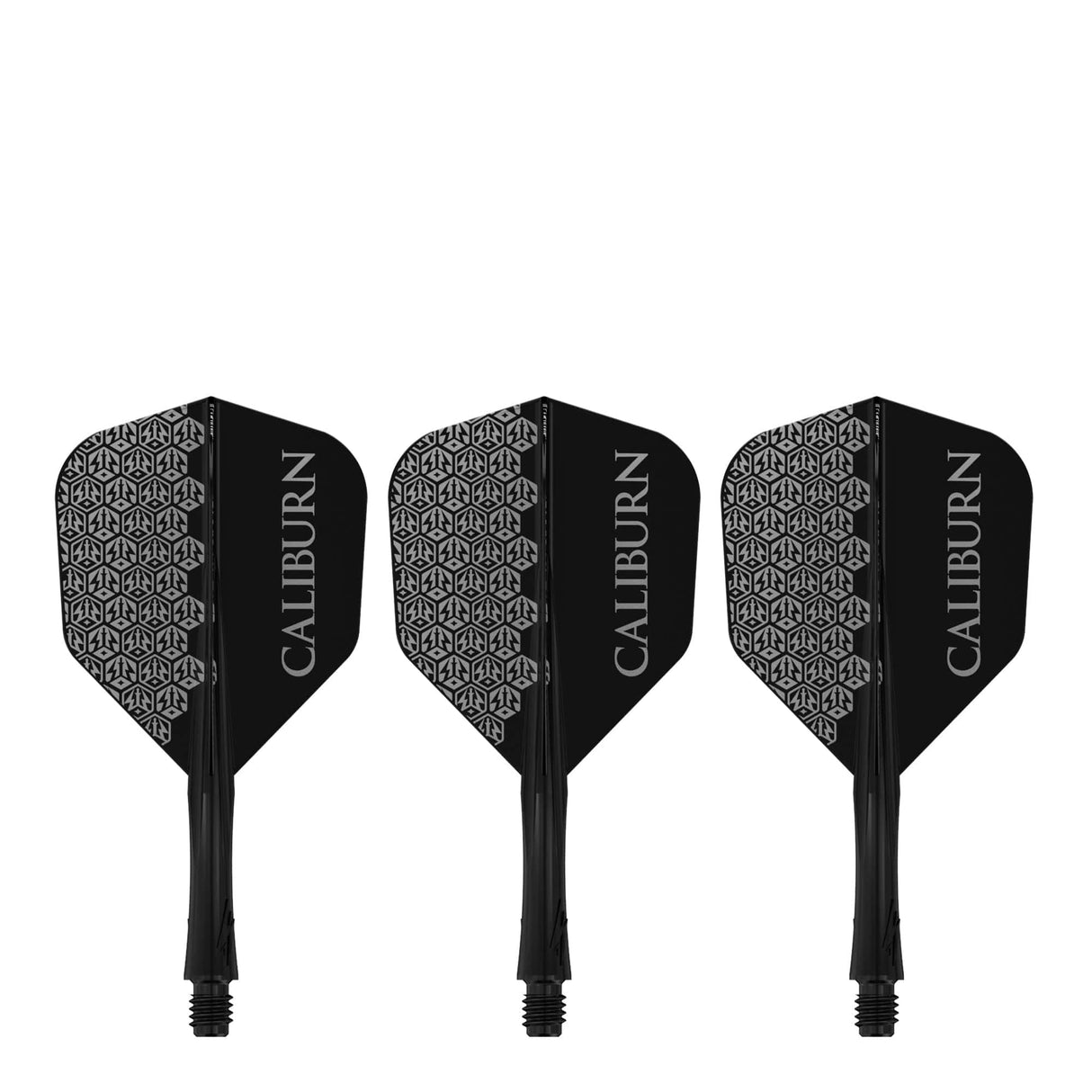 Caliburn SUP Flights - Moulded Shaft and Flight -  Standard No6 - Logo - Black