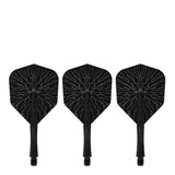 Caliburn SUP Flights - Moulded Shaft and Flight -  Standard No6 - Crack - Black