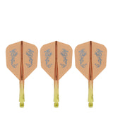 Caliburn SUP Flights - Moulded Shaft and Flight -  Standard No6 - Dragon - Yellow & Orange
