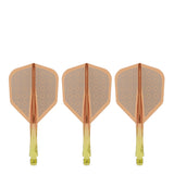 Caliburn SUP Flights - Moulded Shaft and Flight -  Standard No6 - Block - Yellow & Orange