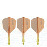 Caliburn SUP Flights - Moulded Shaft and Flight -  Standard No6 - Logo - Yellow & Orange