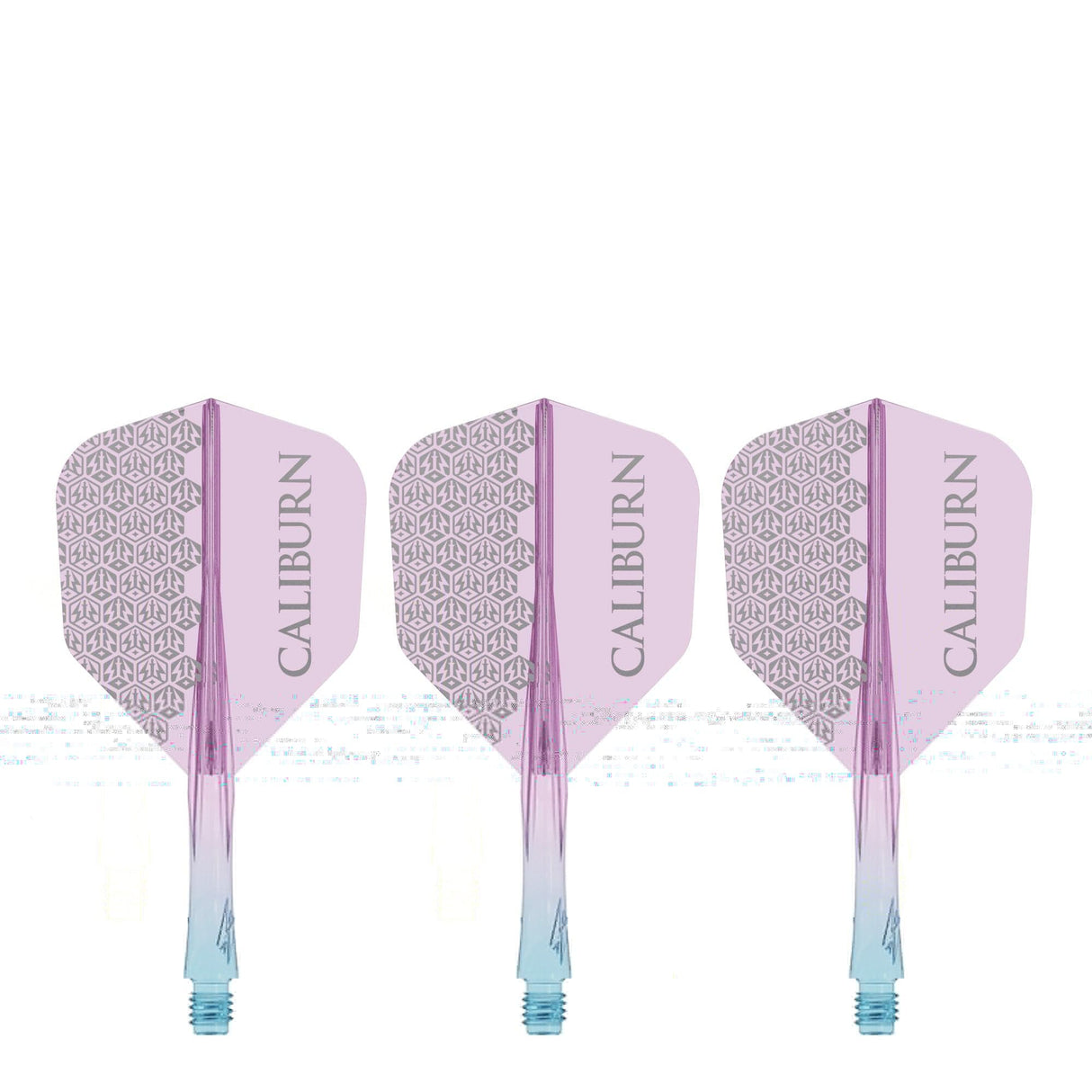 Caliburn SUP Flights - Moulded Shaft and Flight -  Standard No6 - Logo - Blue & Purple