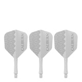 Caliburn SUP Flights - Moulded Shaft and Flight -  Standard No6 - Logo - White