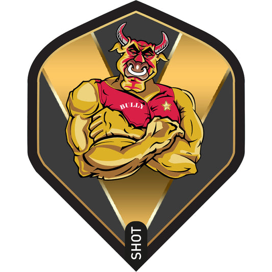 Shot Michael Smith Dart Flights - 100 Micron - Std - No2 - Bully Boy - Gold