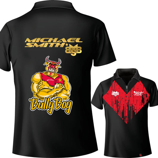 Shot Michael Smith Dart Shirt - Training Kit - Bully Boy - Red V Small