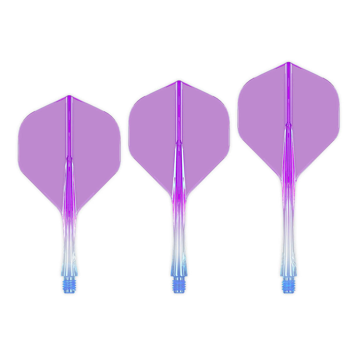 Caliburn SUP Flights - Moulded Flight & Shaft - Standard No2 - Two Tone Blue/Purple / Short