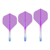 Caliburn SUP Flights - Moulded Flight & Shaft - Standard No2 - Two Tone Blue/Purple / Short