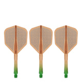 Caliburn SUP Flights - Moulded Shaft and Flight -  Standard No6 - Block - Green & Orange