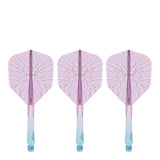 Caliburn SUP Flights - Moulded Shaft and Flight -  Standard No6 - Crack - Blue & Purple