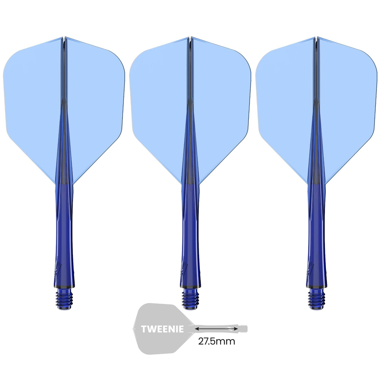 Caliburn SUP Flights - Moulded Flight & Shaft - Standard No6 - Blue