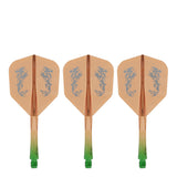 Caliburn SUP Flights - Moulded Shaft and Flight -  Standard No6 - Dragon - Green & Orange