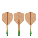 Caliburn SUP Flights - Moulded Shaft and Flight -  Standard No6 - Crack - Green & Orange