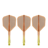 Caliburn SUP Flights - Moulded Shaft and Flight -  Standard No6 - Block - Yellow & Orange