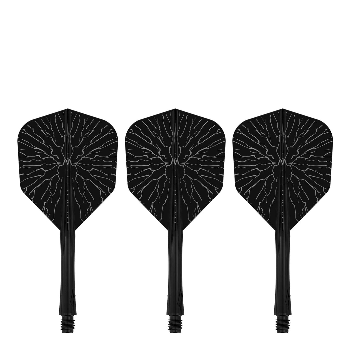 Caliburn SUP Flights - Moulded Shaft and Flight -  Standard No6 - Crack - Black