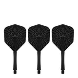 Caliburn SUP Flights - Moulded Shaft and Flight -  Standard No6 - Crack - Black