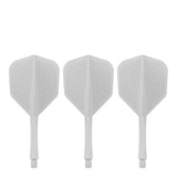 Caliburn SUP Flights - Moulded Shaft and Flight -  Standard No6 - Waves - White