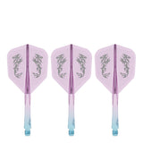 Caliburn SUP Flights - Moulded Shaft and Flight -  Standard No6 - Dragon - Blue & Purple