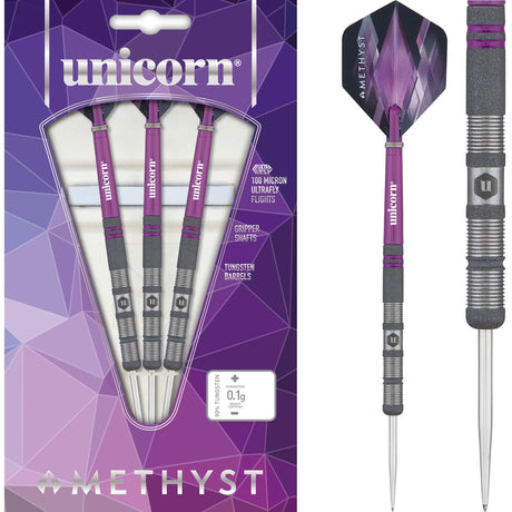 Unicorn Amethyst Darts - Steel Tip - Utech - Style 1 - Sandblasted 21g