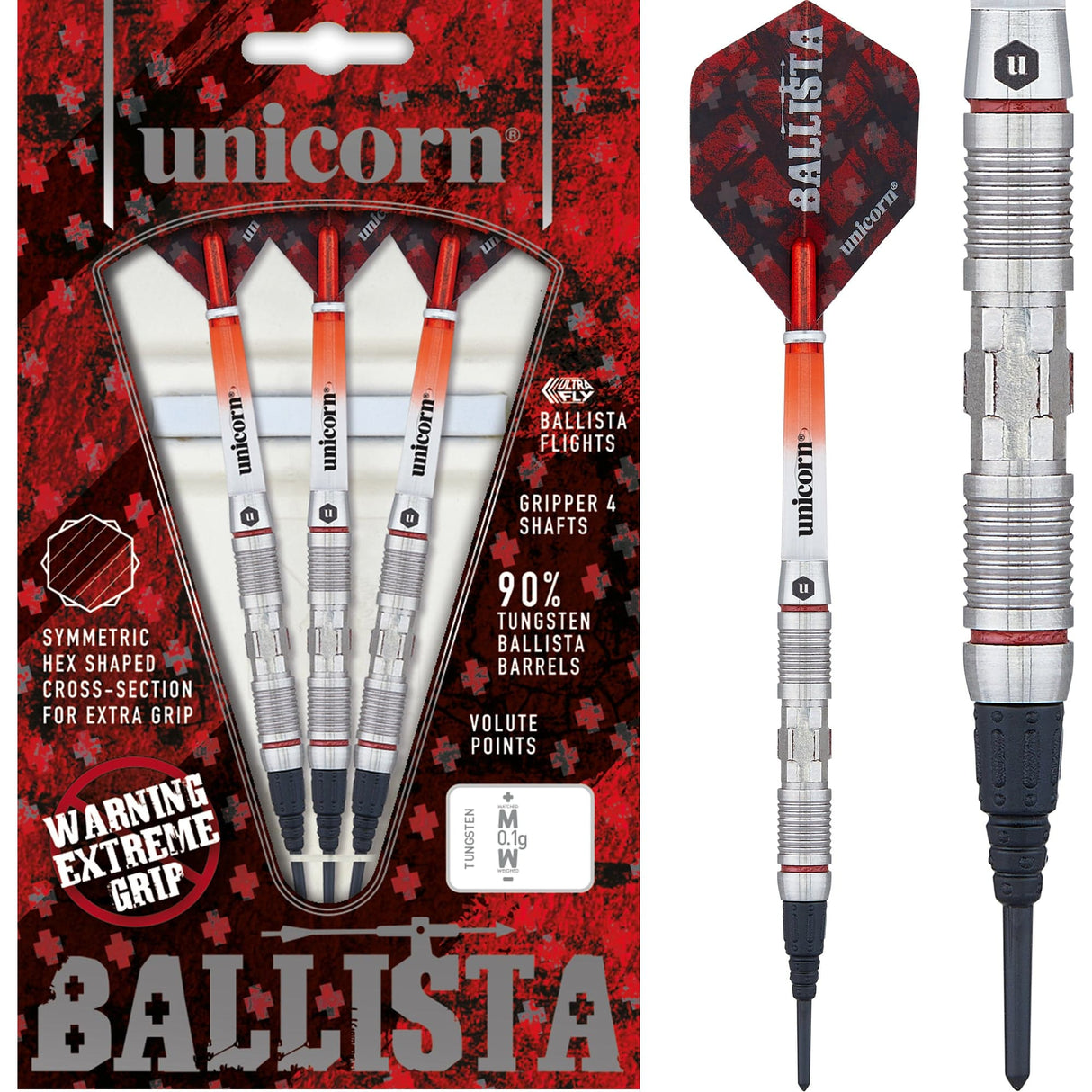*Unicorn Ballista Darts - Style 2 - Soft Tip - Extreme Hex Grip 18g