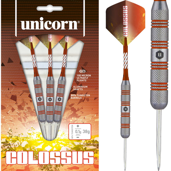 Unicorn Colossus Darts - Steel Tip - Heavyweight - Knurled