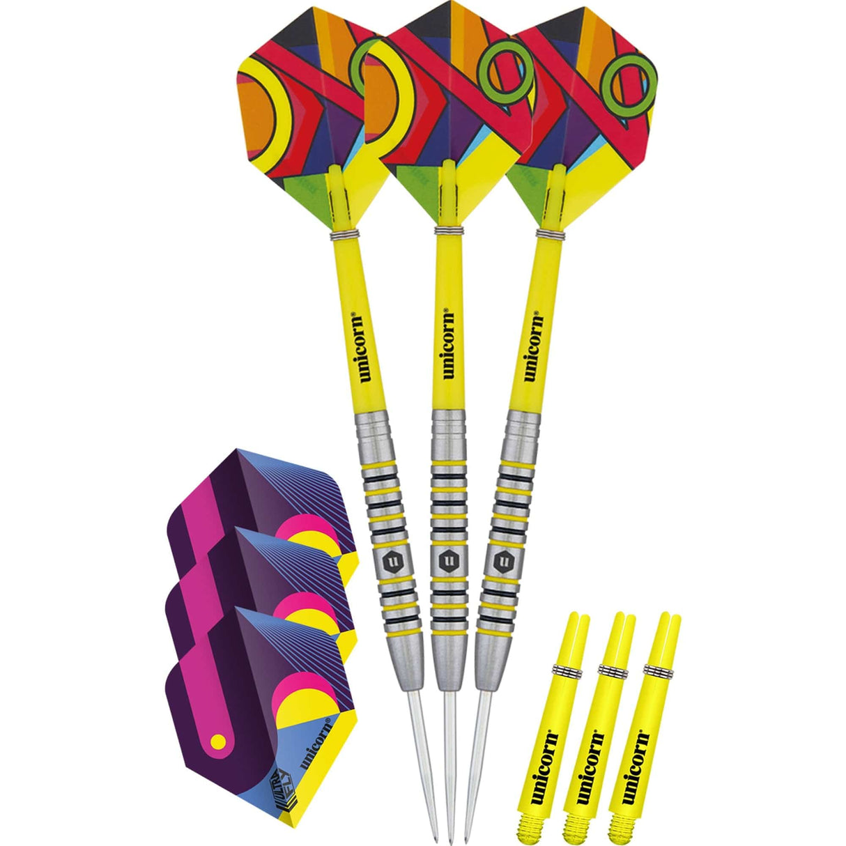 Unicorn Flair Darts - Steel Tip - Style 4 - Colour Ringed 23g