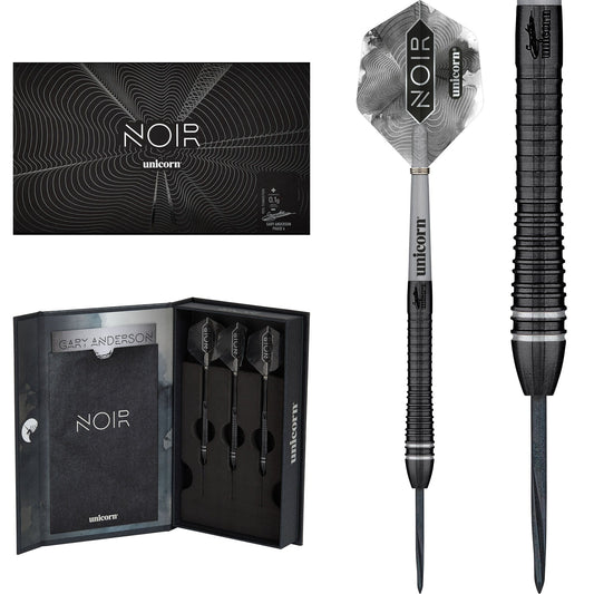 Unicorn Gary Anderson Darts - Steel Tip - The Flying Scotsman - Noir Organic - Phase 6 21g