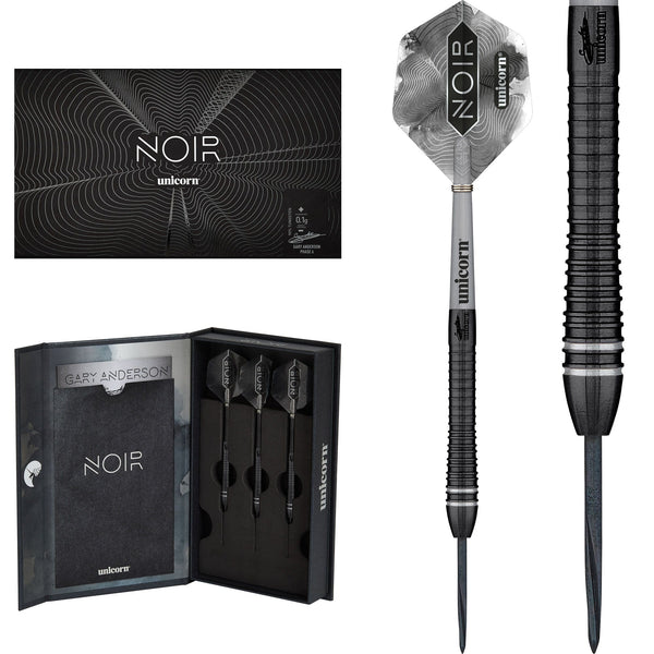 Unicorn Gary Anderson Darts - Steel Tip - The Flying Scotsman - Noir Organic - Phase 6
