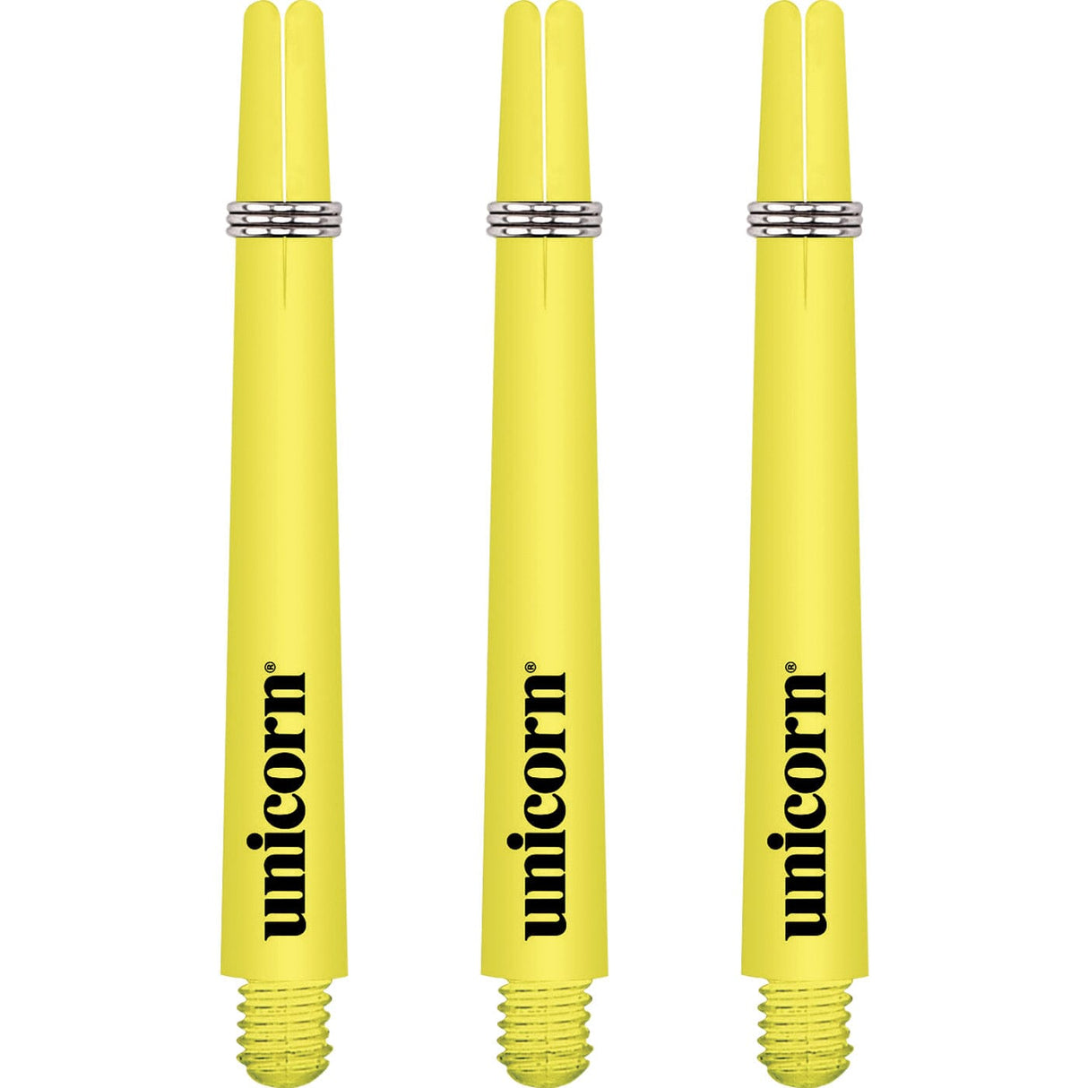 Unicorn Gripper 3 Dart Shafts - Nylon Stems - Yellow - Flair Medium