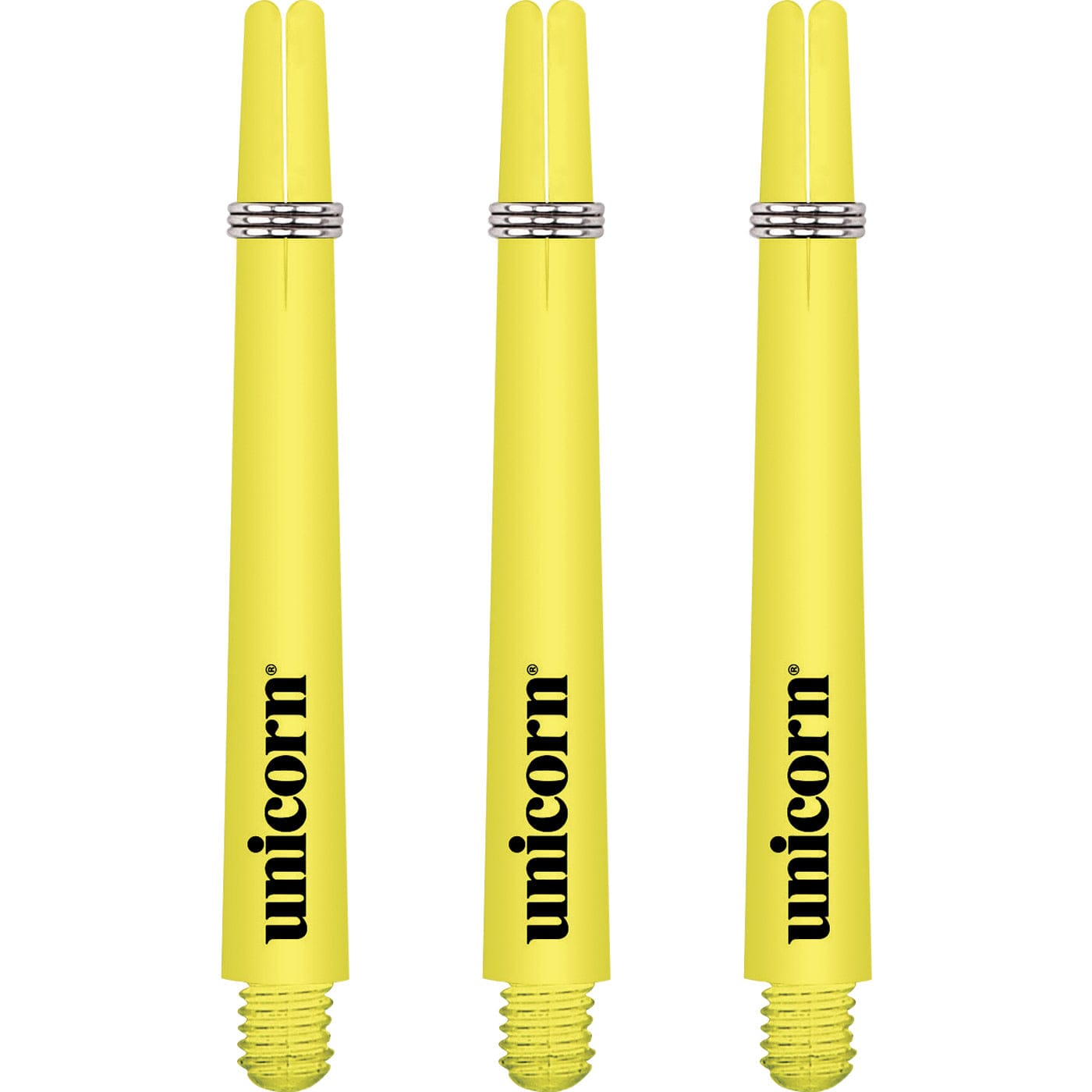 Unicorn Gripper 3 Dart Shafts - Nylon Stems - Yellow - Flair Medium