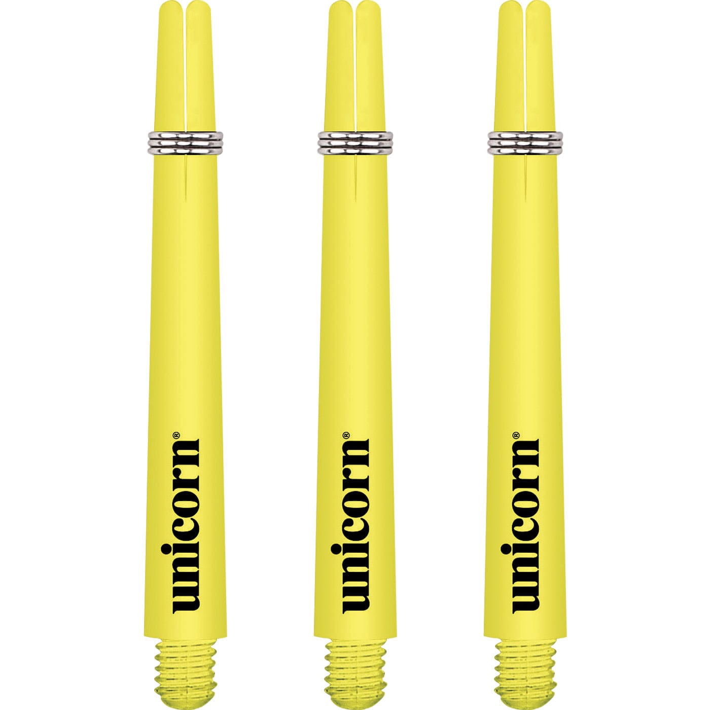 Unicorn Gripper 3 Dart Shafts - Nylon Stems - Yellow - Flair Medium