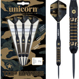 Unicorn Top Brass Darts - Steel Tip - Style 1 - Black & Gold 20g