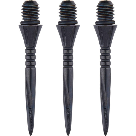 Unicorn Volute Conversion Dart Points - Steel Tip - 27mm - Ringed - Black