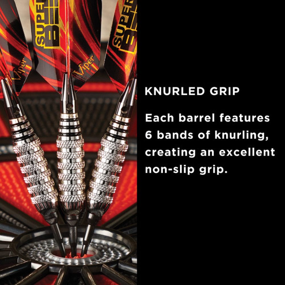 Viper Super Bee Darts - Soft Tip - Nickel Plated - Knurled Rings - Silver 16g