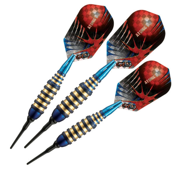 Viper Atomic Bee Darts - Soft Tip - Coated Alloy - Coloured Rings - Blue