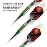 Viper Atomic Bee Darts - Soft Tip - Coated Alloy - Coloured Rings - Green 16g