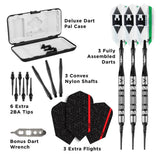 Viper Element Darts - Soft Tip - 90% - inc Extras - E1 - Centre-Knurl - Black Ring 18g