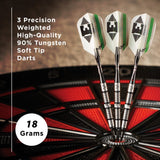 Viper Element Darts - Soft Tip - 90% - inc Extras - E2 - Twin Shark - Black Ring 18g