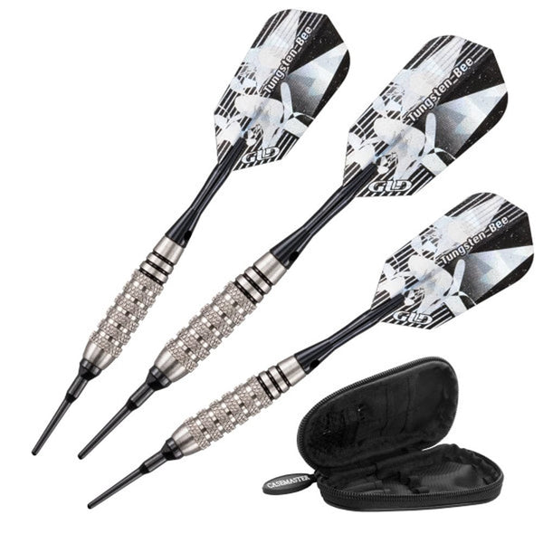 Viper Tungsten Bee Darts - Soft Tip - 80% - Knurled Rings - inc Extras - Natural