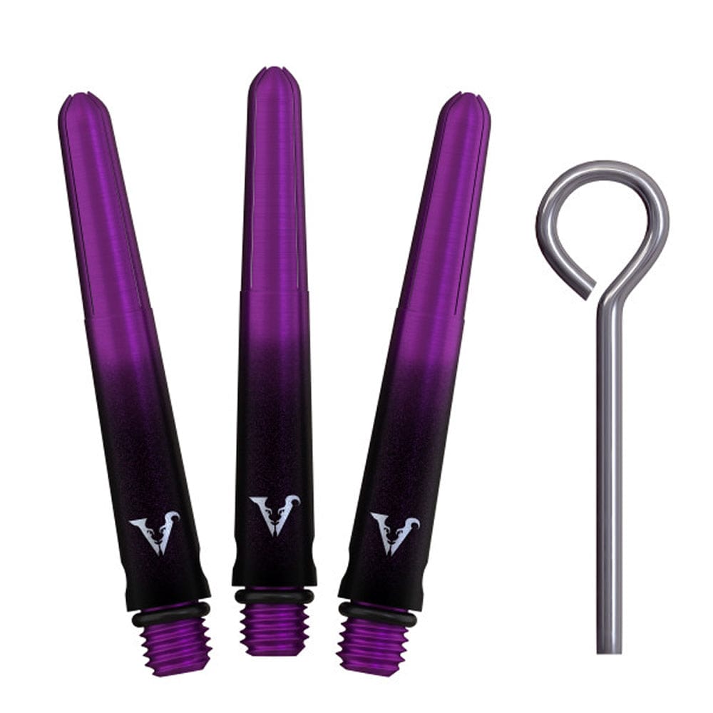 Viper Viperlock Aluminium Dart Shafts - inc O-Rings and Locking Pin - Black & Purple