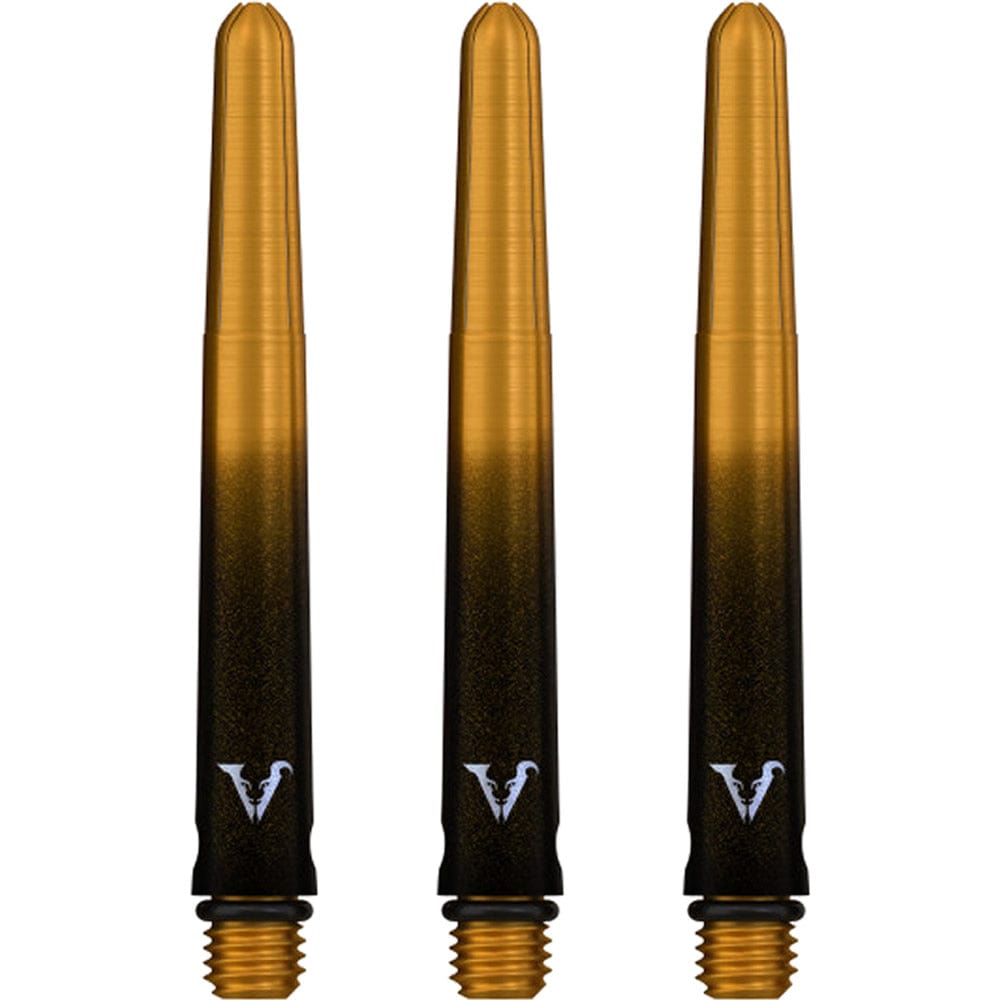 Viper Viperlock Aluminium Dart Shafts - inc O-Rings and Locking Pin - Black & Gold Tweenie