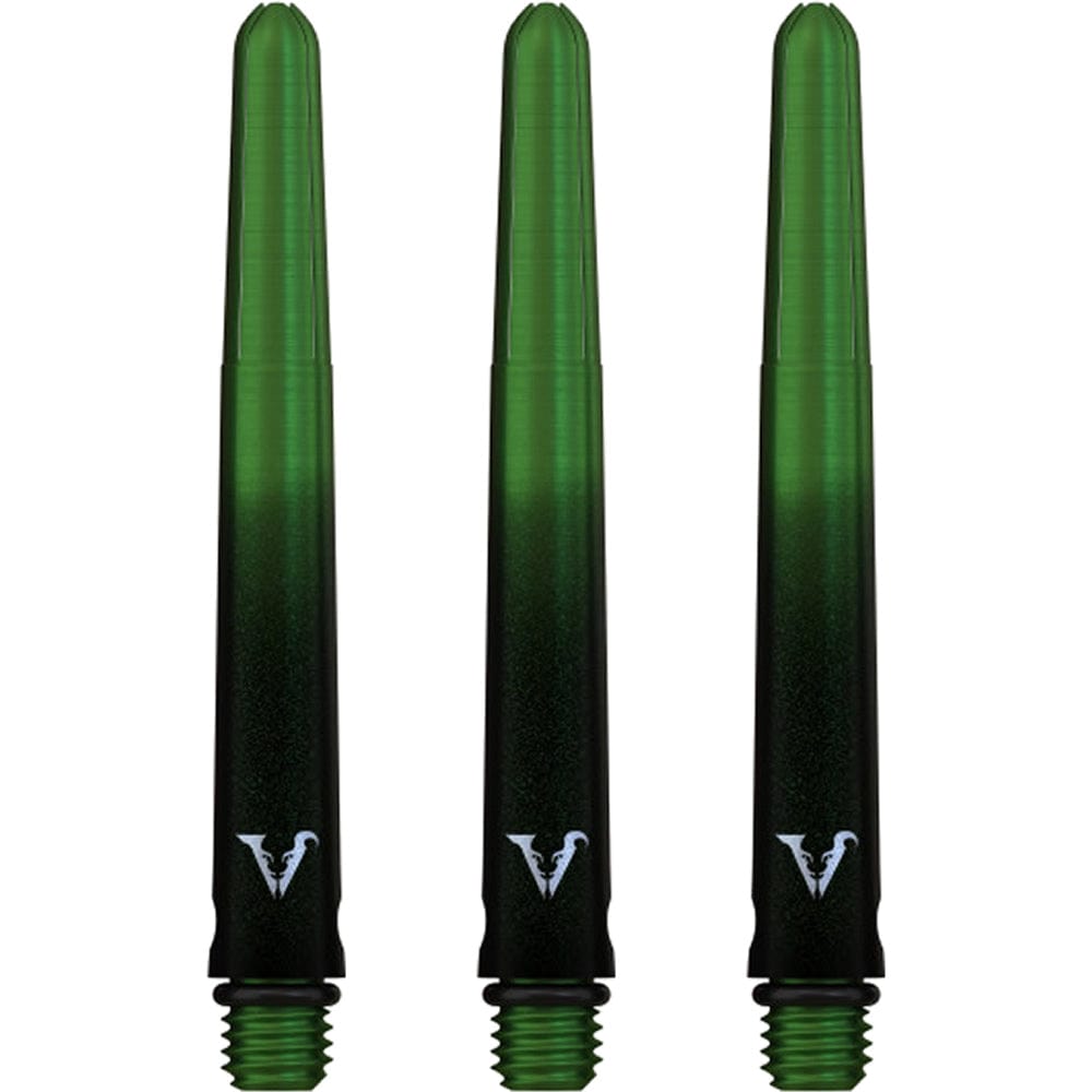 Viper Viperlock Aluminium Dart Shafts - inc O-Rings and Locking Pin - Black & Green Tweenie