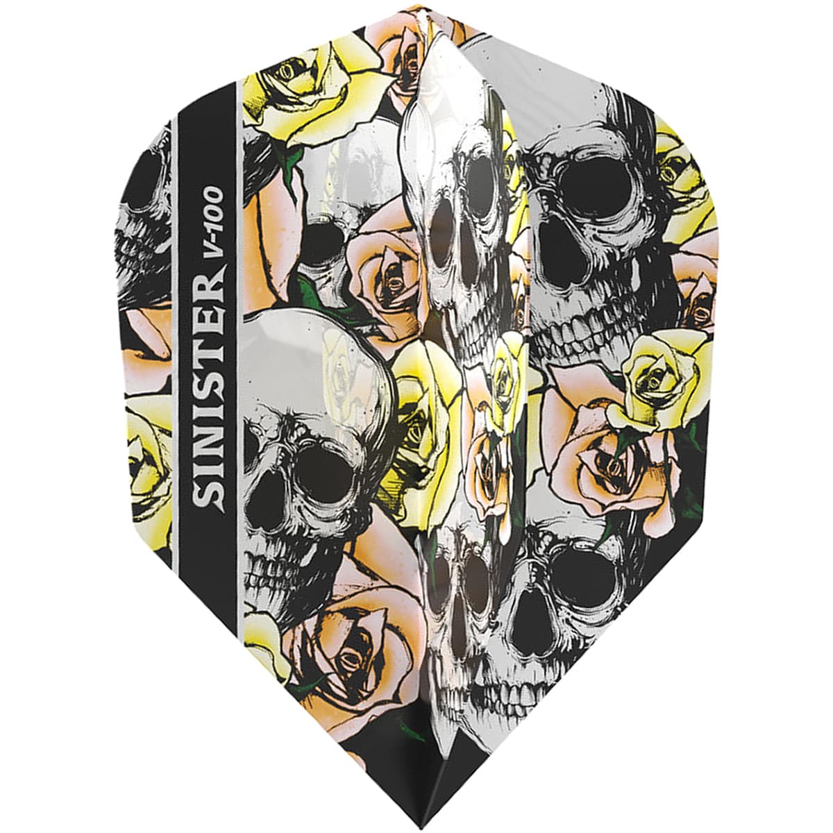 Viper V-100 Sinister Dart Flights - 100 Micron - Skulls - Std No2 Yellow