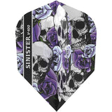 Viper V-100 Sinister Dart Flights - 100 Micron - Skulls - Std No2 Purple