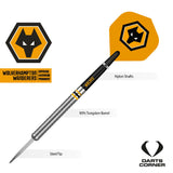 Wolverhampton Wanderers FC Darts - Steel Tip Tungsten - Official Licensed - Wolves - 24g