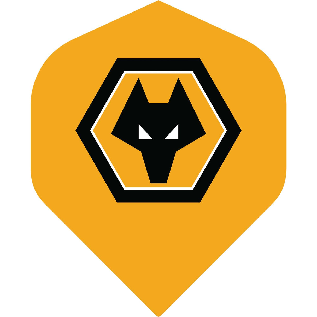 Wolverhampton Wanderers FC Dart Flights - 100 Micron - No2 - Std - Wolves - F1 - Yellow Crest
