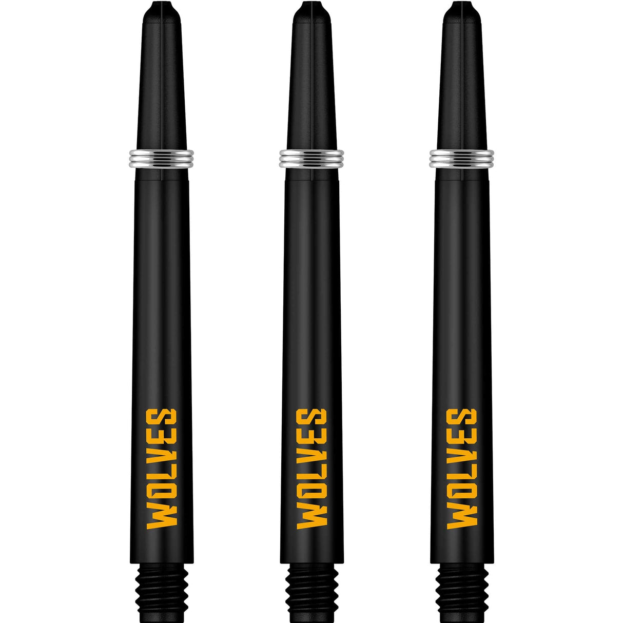 Wolverhampton Wanderers FC Nylon Shafts - Dart Stems with Springs - Wolves - Black
