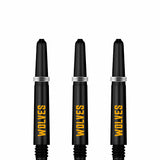 Wolverhampton Wanderers FC Nylon Shafts - Dart Stems with Springs - Wolves - Black